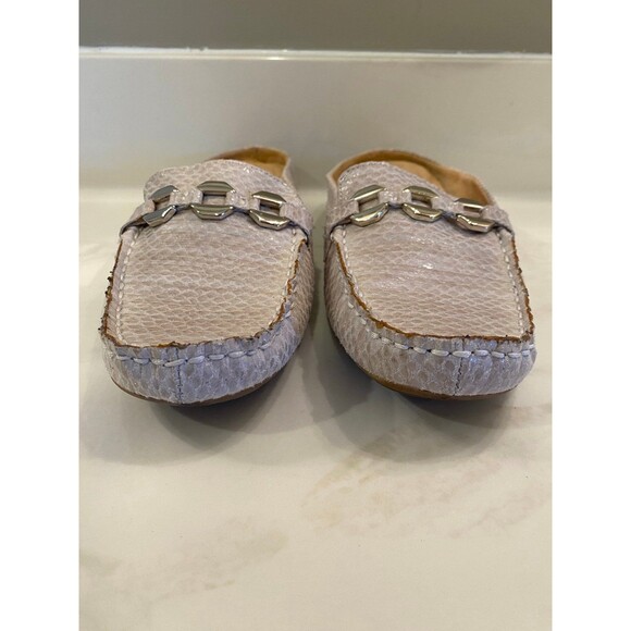 Naturalizer Cream Mules with Silver Accents - Picture 3 of 12